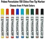 Pebeo Porcelaine 150 Fine Point China Paint Marker, Choose Colors. Fixed Price $12.67.