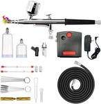 Mini Dual-action Airbrush Kit With Portable Compressor TC100-0.2/0.3/0.5MM Nozzl. Fixed Price $104.99.