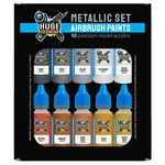 Huge Miniatures Airbrush Model Paint Bundle, 17ML Acrylic Metallics 10 Colors. Fixed Price $44.90.