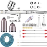Gyfent Dual-mode Airbrush Kit, Gun With 3 Quick-release Nozzle Sets. Fixed Price $65.28.