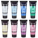 Galaxy Glitter Acrylic Paint Set - 8 Twinkle Iridescent Colors 0.71 Fl Oz / 2.... Fixed Price $22.19.