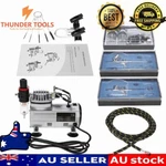 Thunder Tools Professional 3 Airbrush Kit With Compressor Hobby Airspray Gun. Fixed Price $155.84.