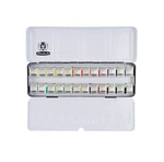 Schmincke - Akademie Aquarell Watercolor Box, Full Assortment 24 1/2 Pans. Fixed Price $182.28.