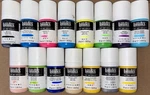 Liquitex 15 Color Set Soft Body Acrylic 2OZ Art Paint Bottles New Fluorescents. Fixed Price $75.00.