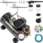 Uimoso Airbrush Kit Dual-action Compressor Art Nail Tattoo Makeup Model. Fixed Price $96.29.