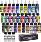 Homy Arty Airbrush Paint - 30 Colors With Thinner, Ready To Spray. Fixed Price $44.12.