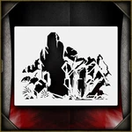 Rock Pile 2 - Airbrush Stencil Template Airsick. Fixed Price $14.99.