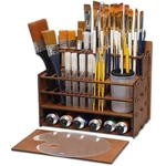 Ophir Paint Brush Holder, 101 Holes Wooden Organizer With Brown. Fixed Price $41.58.