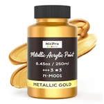 Nicpro Metallic Gold Acrylic Paint, 8.45OZ/250ML Large Leaf Non Toxi. Fixed Price $19.34.