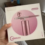 Lussmioe Professional Cordless Airbrush Kit With Compressor Set, Pink. Fixed Price $37.50.