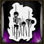 Spiked Skeleton 2 - Airbrush Stencil Template Airsick. Fixed Price $14.99.