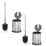 Bathroom Toilet Bowl Cleaning Brush And Holder Set & Lid Stainless Steel 2 Pack!. Fixed Price $24.95.