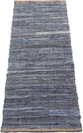 Chardin Home Farmhouse Rag Rug Runner 2X5FT -denim Blue -cotton & Jute Handwoven. Fixed Price $43.99.