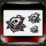 Skull Rose Airbrush Stencil Template Airsick. Fixed Price $14.99.
