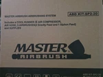 Master 3 Airbrush Dual Fan Compressor Professional Kit, Gravity Siphon Feed. Fixed Price $120.00.
