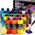 Acrylic Paint Set 18 Colors 250ML 8.45OZ Bottles Professional Wuo Large Rich. Fixed Price $74.99.