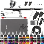 Colima 12 Color Airbrush Paint With 7 Setting Compressor Kit. Fixed Price $141.97.