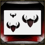 Winged Sheilds Airbrush Stencil Template Airsick. Fixed Price $10.50.