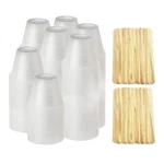 Epoxystix 1 Oz (30ML) Polypropylene Cups Set With 200 Birchwood Mixing.... Fixed Price $14.30.