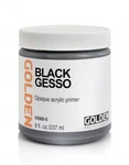 Black Gesso By Golden 8 Fl. Oz. Jar Professional Acrylic Opaque. Fixed Price $24.27.