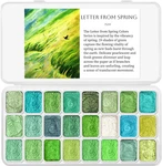 Mini Glitter Watercolor Paint Set With Paper, 24 Colors Shimmer Metallic. Fixed Price $14.35.