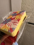 Cellulose Scrub Sponges 3 Pack Plum Lime Orange Print Kitchen Cleaning Pads, New. Fixed Price $11.45.