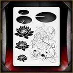 Koi Pond 1 Airbrush Stencil Template Airsick. Fixed Price $14.99.