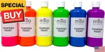 Fluorescent Tempera Paint Set Of Colors 16 Oz Bottles Made The Usa Wa. Fixed Price $83.63.