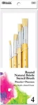 Bazic Round Natural Bristle Stencil Brush Set 4 Pcs Acrylic Oil Watercolor Art. Fixed Price $7.89.