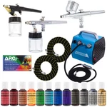 Pro Cake Decorating System 3 Airbrush Kit 12 Food Coloring Set Compressor. Fixed Price $169.99.