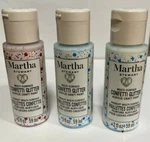 Martha Stewart Craft Multi-surface Confetti Glitter Acrylic Paint 2OZ 3 Colors. Fixed Price $6.99.
