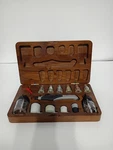 Aztek Testors Airbrush Set A4709 In Walnut Box With Bonus Book. Fixed Price $100.00.