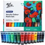 Mont Marte Acrylic Paint Set 24 Colours 36ML, Perfect For Canvas, Wood. Fixed Price $31.49.