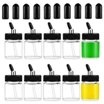 Hubest 10 Pack 22CC (3/4 Oz) Airbrush Glass Bottles 30 Down G2P, Transparent. Fixed Price $26.99.