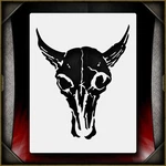 Bull Skull 1 - Airbrush Stencil Template Airsick. Fixed Price $14.99.