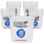 Pouring Masters 40 Ounce 1200ML Graduated Plastic Paint Mixing Cups, Measure. Fixed Price $24.99.