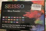 Seisso Set Of 24 10ML Jars Mica Powder, For Slime, Soap, Resin, Nails, Paints. Fixed Price $13.99.