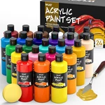 Wuo 24 Colors Professional Acrylic Paint Set, 250ML/8.45OZ, Large Bulk Rich Pigm. Fixed Price $95.99.