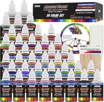 Deluxe 36 Color Acrylic Airbrush Paint Set With Accessories For Leather & Shoes. Fixed Price $116.99.