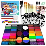 Face Painting Kit For Kids - 42 Colors Washable Art Set & Stencils. Fixed Price $33.03.