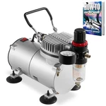 Pointzero 1/5 Hp Airbrush Compressor Pump With Regulator, Gauge, Water Trap. Fixed Price $74.99.