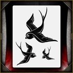 Sparrows Airbrush Stencil Template Airsick. Fixed Price $14.99.