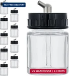 Master Airbrush (pack Of 10) TB-003 Empty 3/4 Ounce (22CC) Glass Jar Bottles Wit. Fixed Price $37.98.