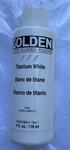 Fluid Acrylics By Golden, Titanium White, 4 Fl. Oz. Bottle, Professional Acry.... Fixed Price $14.98.