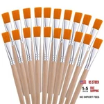 20 Pack Flat Paint Brushes, Art With Short Wooden Handles,. Fixed Price $10.22.