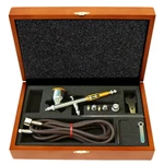 TG-3WC Paasche Talon Double Action Gravity Feed Airbrush W/3 Heads & Wood Case. Fixed Price $167.05.