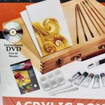 27 Pc Daler Rowney Acrylic Paint Box Set. Fixed Price $22.00.