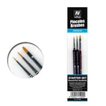 Vallejo B03990 Starter Set #3/0 Rd, 1 & 4 Flat Toray New. Fixed Price $14.51.