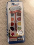 New Bazic Semi Moist Watercolor W/ Brush Paint Set Non Toxic. Fixed Price $8.99.