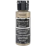 Decoart Americana Multi-surface Metallic Acrylic Paint 2OZ-CHAMPAGNE. Fixed Price $9.01.